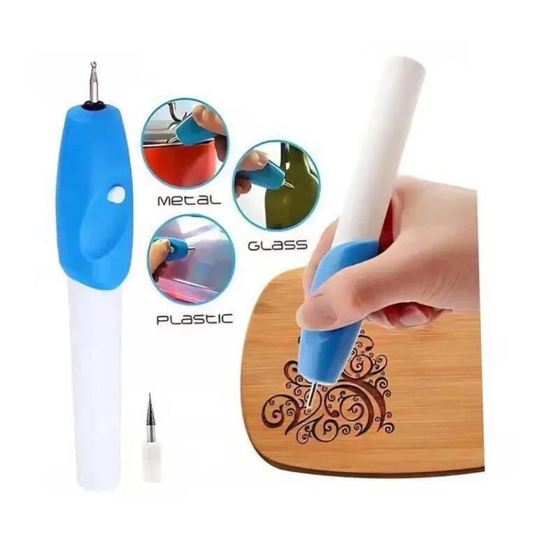 Battery Powered Engraving Pen On Glass, wood, metal 1pc (2 tips)