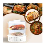 stmmSilver Crest SC-3002 12Litre Food Steamer – 2-Tier Electric Vegetable & Food Steamer 1500W