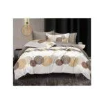 10pcs Duvet Set :1 Duvet Cover , 1 Flat Bedsheet,1 Fitted Bedsheet, 1 Neck roll, 2 Back Cushions, 2 Pillow Cases, 2 pair of Slippers