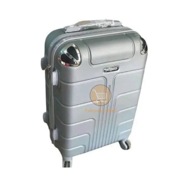 4-Wheel Spinner small size Plastic Travel Suitcase Bag - Silver