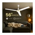 Geepas 56 Inch Ceiling Fan with Remote control – GF9428 | 75W | 5 Speeds | White