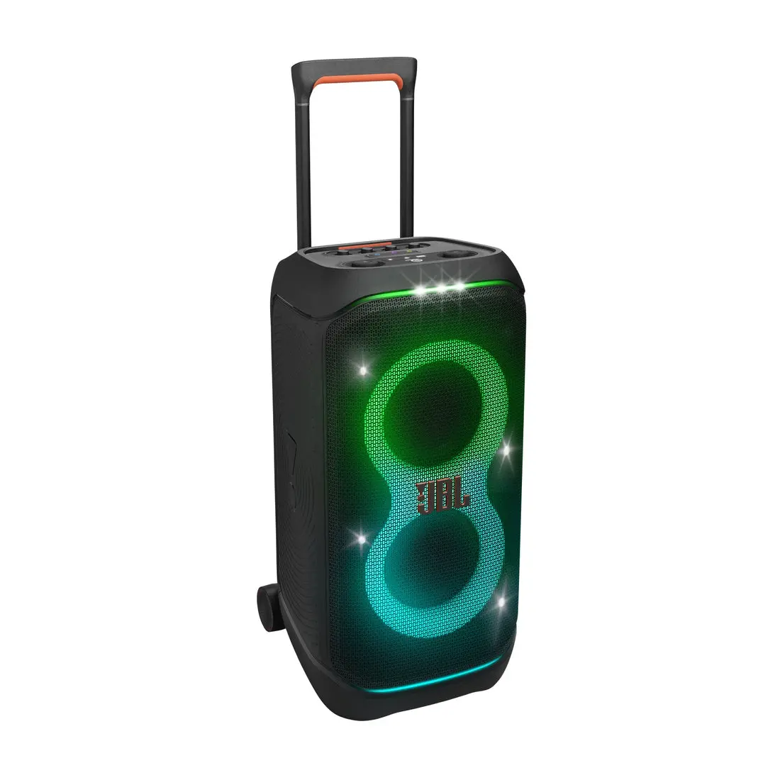 Jbl 320w speaker8 JBL PartyBox Stage 320 – 240W Portable Party Speaker with Lights, AI Sound Boost & 18-Hour Battery