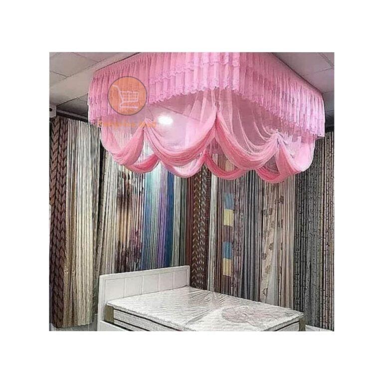 Ceiling Mounted Mosquito Net - King Size | Pink