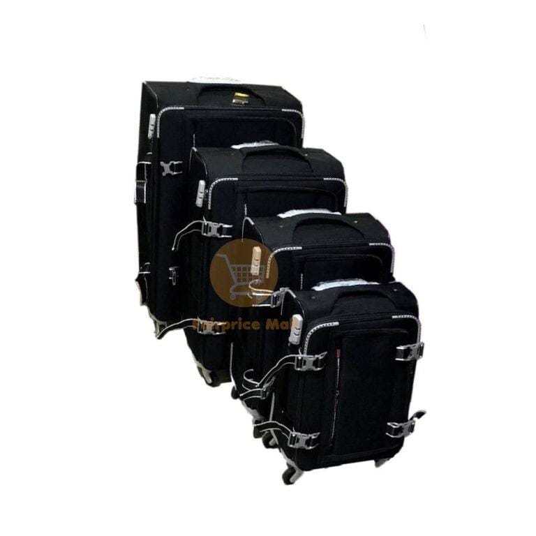 4pcs cloth/Fabric Travel suitcase set - Black