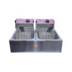 Hoffmans Double Deep Fryer HM882, 12L  – Silver