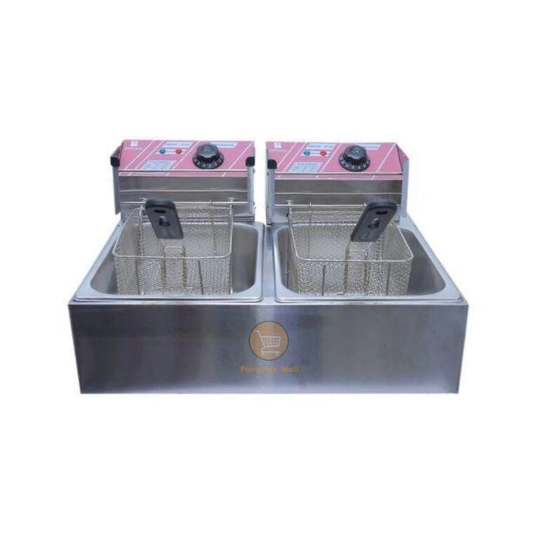 Hoffmans Double Deep Fryer HM882, 12L  – Silver