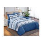 4pcs Duvet Set : 1 Duvet Cover , 1 Bedsheet, 2 Pillow Cases 6x6 - Blue