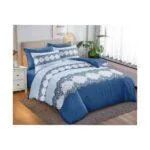 4pcs Duvet Set : 1 Duvet Cover , 1 Bedsheet, 2 Pillow Cases 6x6 - Blue