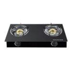 Digiwave 2 Gas Burners Glass top cooker - Black