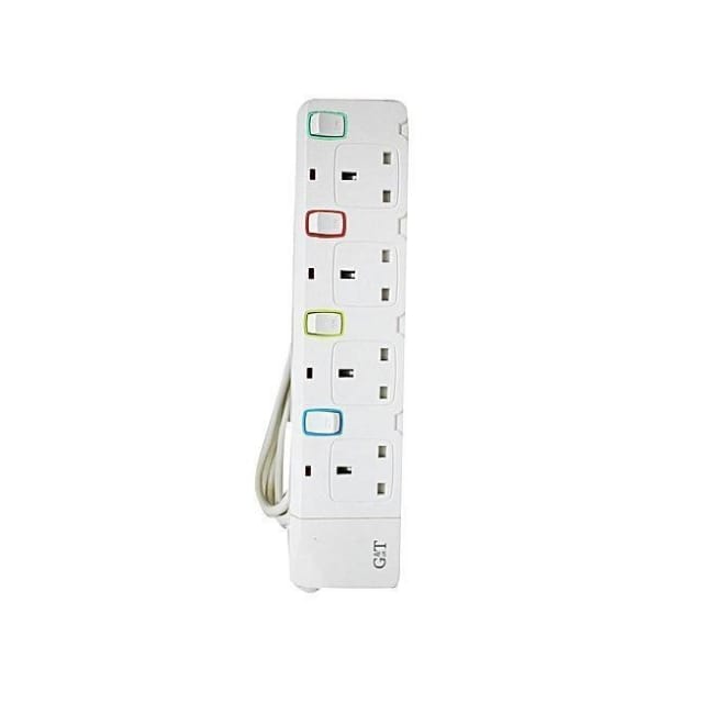 G&T 4 Way Original Extension Cable 3 Meters Cable - White