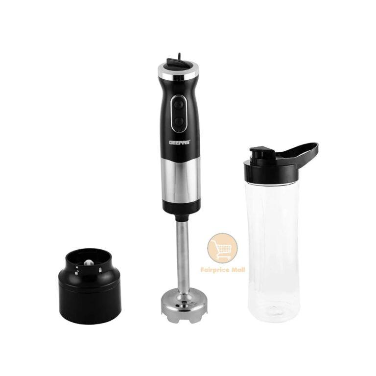 Geepas 2-in-1 Hand Blender – 500W Power | GHB43036 | Stainless Steel Shaft, 600ml Portable Cup, 2-Speed Control
