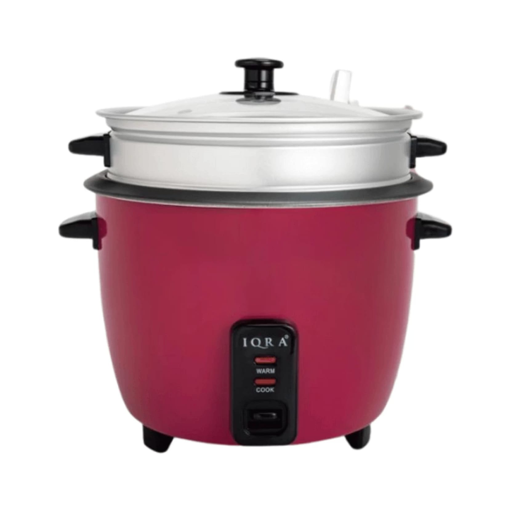 iq1.8 IQRA 1.8L Rice Cooker with Steamer IQRC18ST, 700 watts – Red
