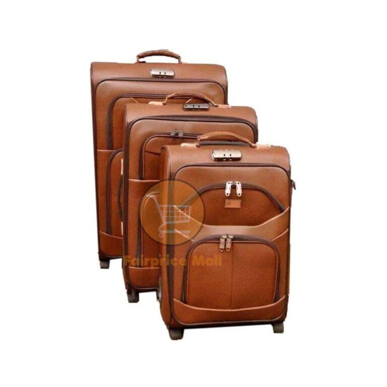 Leather full set travel suitcase