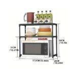 2 Tier Microwave Oven Storage Shelf-(5301)White/Black