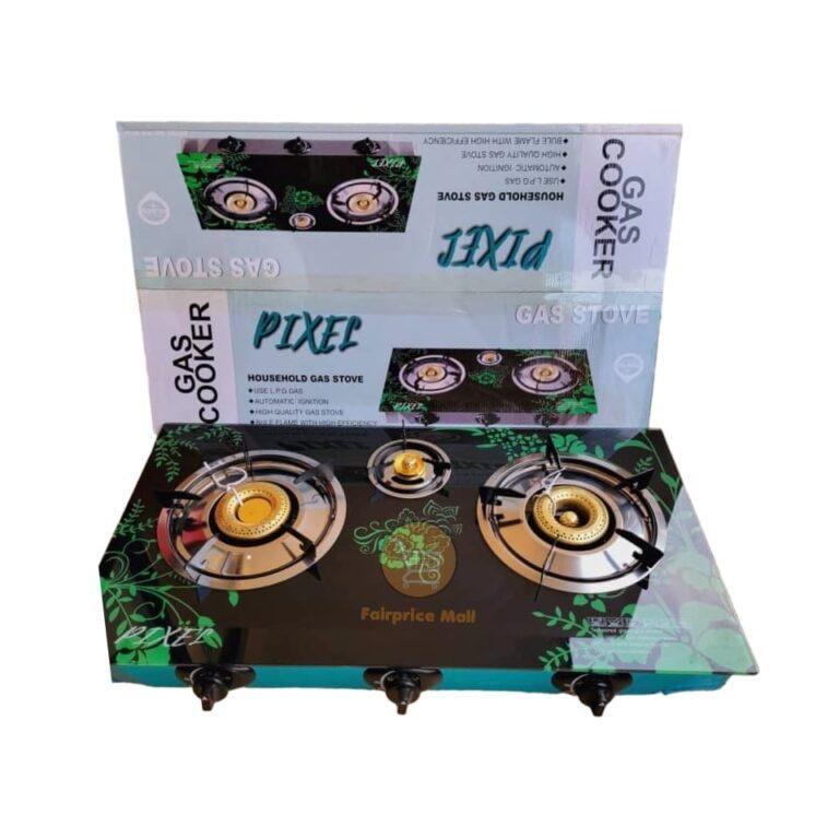 Pxel 3 Burner Glass Gas Stove