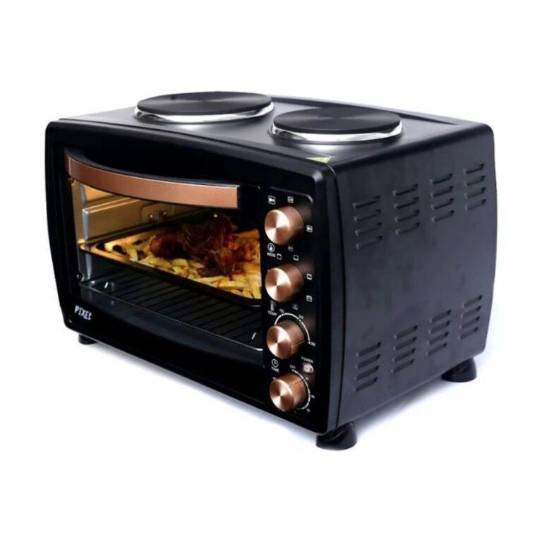Pixel 38L Mini Oven With 2 Hot Plates  – Black