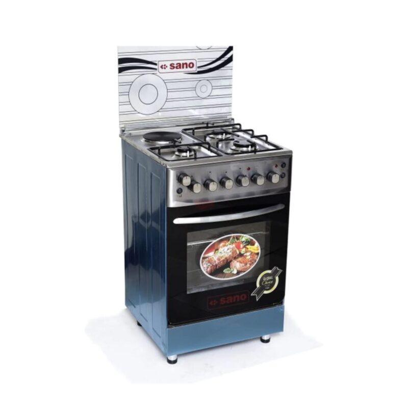 Sano 55X55 3 GAS 1 Electric Cooker With Rotisserie– Silver