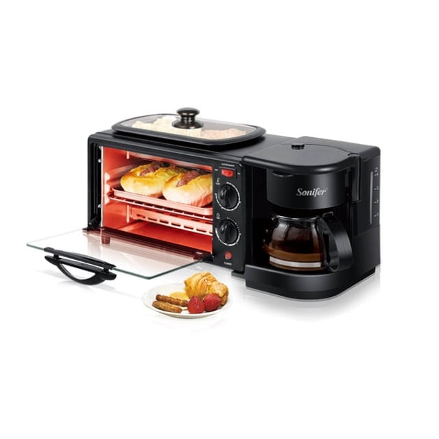 Sonifer 3 in 1 Breakfast Maker Black SF-4004s