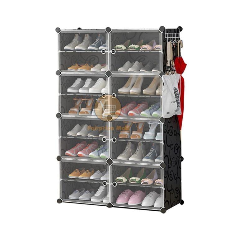 2 Column Plastic Shoe Rack Organizer/ Closet