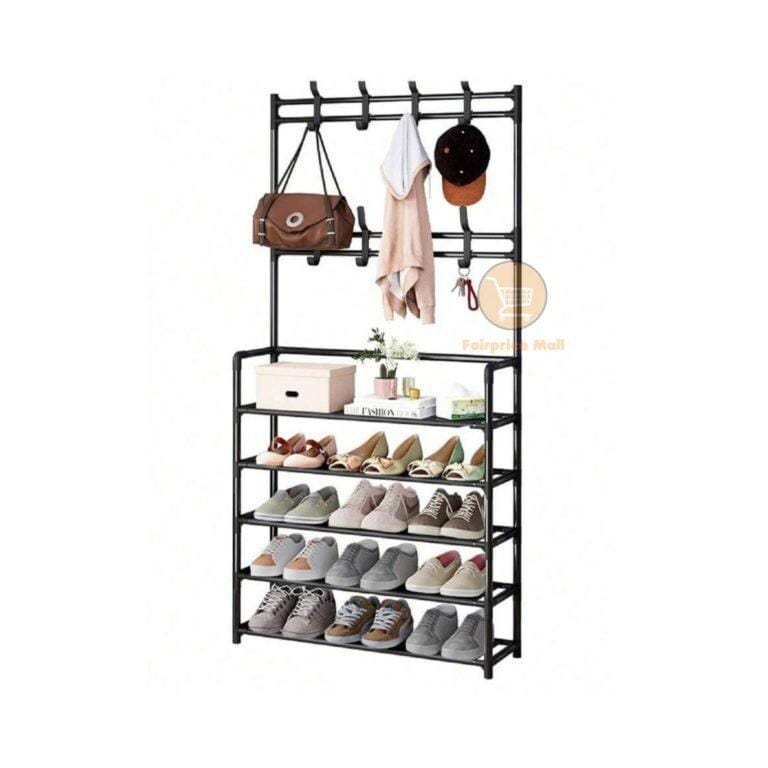 5 Tier Multifunctional Storage Shelf with 8 Hooks
