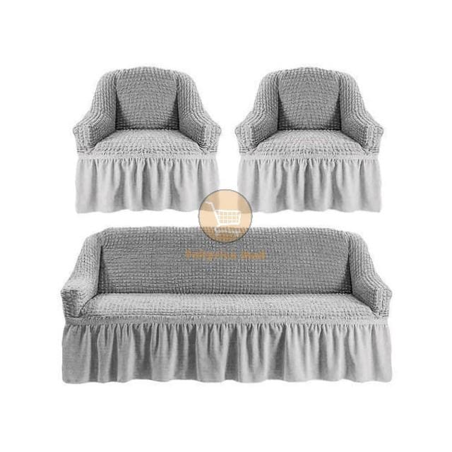 5 Seater Chair Cover /3 + 1 + 1 Elastic Sofa Seat Cover Set - Grey