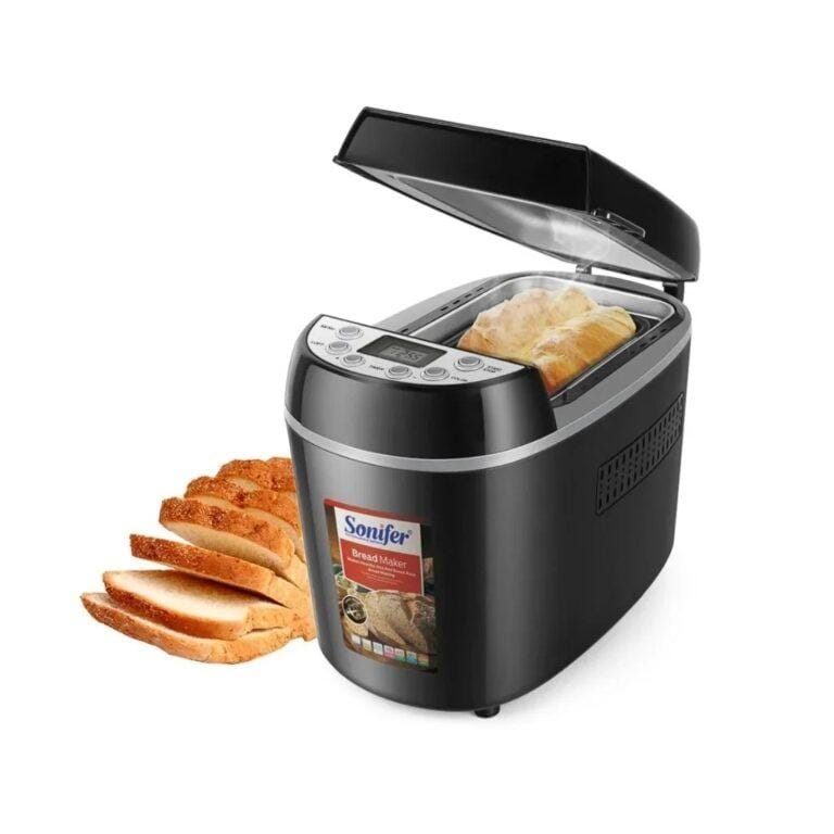 Sonifer SF-4005 Digital Bread Maker – 12-in-1 Bread Machine with LCD Display, Timer & Accessories (730-870W)