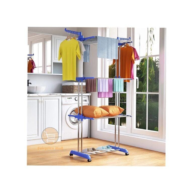4 Tier Durable Foldable Cloth Drying Stand Rack for Outdoor/Indoor