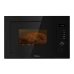 Hisense 25Litres Built-In Solo Microwave Oven B25MOBX7; 900W, Grill, Digital Display, Satety Switch, Defrost, Auto Programmes, Inox Interior – Black