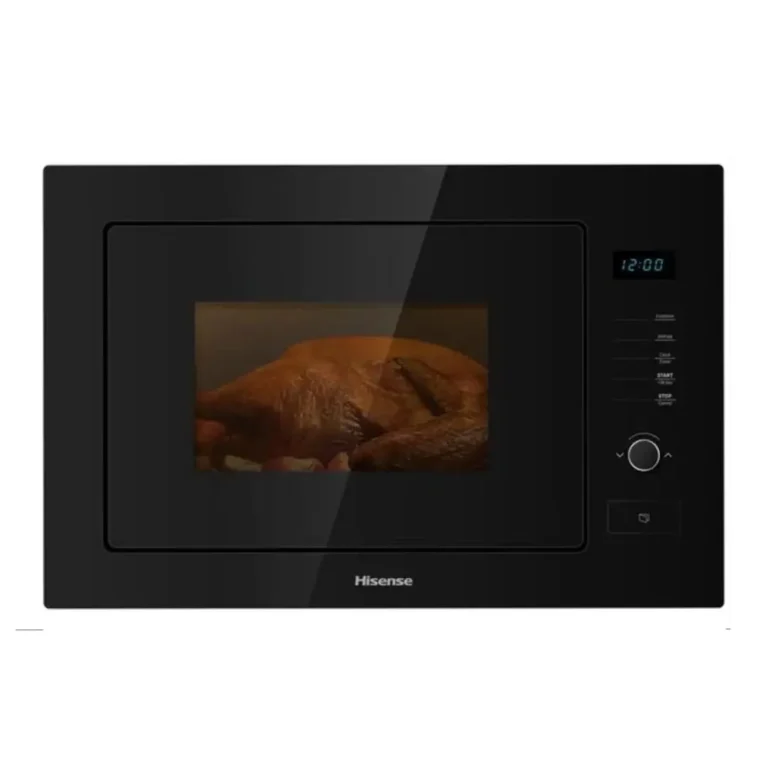 Hisense 25Litres Built-In Solo Microwave Oven B25MOBX7; 900W, Grill, Digital Display, Satety Switch, Defrost, Auto Programmes, Inox Interior – Black