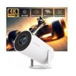 HY300 Auto Keystone Correction Portable  4k UHD Smart Projector 200 Ansi With Bluetooth 2.4/5G WIFI