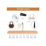 1pc Wooden Hanger With Hooks