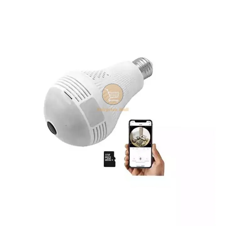 Light Bulb IP wireless CCTV Camera, 360 Panoramic Camera, Full HD 1080P Home Camera