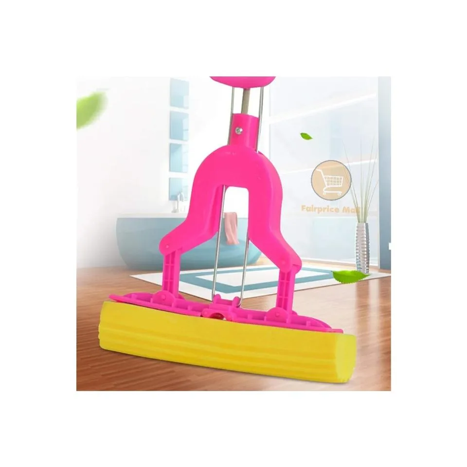 Folding Absorbing Squeeze Water Magic Mop with Stainless Steel Handle