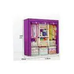 3 Column Metallic Frame Portable Wardrobe /Closet