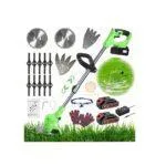 Rechargeable Cordless Lawn Mower Grass Cutter Machine with 2 batteries