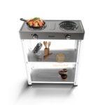 Saachi Electric Coiled Double Hotplates With Shelf Stand NL-HP-6225