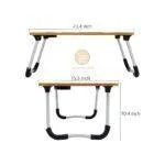 Computer Laptop Desk, Foldable Multi-Function Bed Desk, Laptop Table - Brown