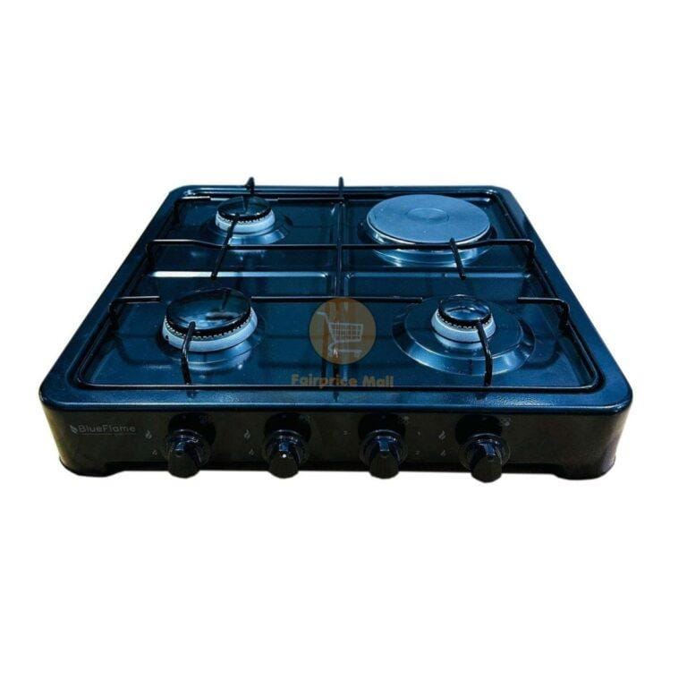 Blueflame Desktop Cooker 3 Gas 1 Electric Plate - Black