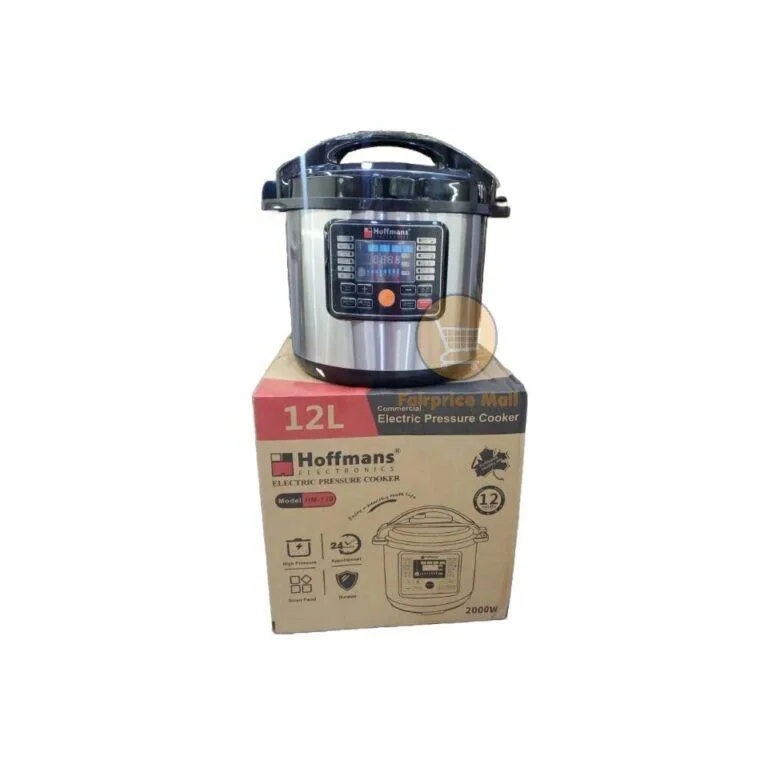 Hoffmans HM‑720 12L Electric Pressure Cooker – 2000W, Touch Screen, Stainless Steel, Multi-Function