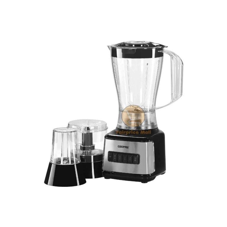 Geepas GSB44017 3 In 1 Blender; 8 Speed Control , 1.5L Plastic jar.