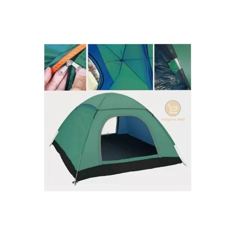 Outdoor Waterproof Camping Tent 1 to 3 Persons - Green