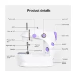 Portable Mini Sewing Machine SM-202A with LED Light & Foot Pedal