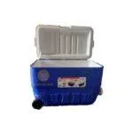 Princeware 50L Ice Cool Box With Wheels & Handle White & Blue