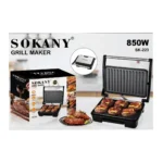 Sokany SK-223 Electric Grill Maker 850W – Panini & Sandwich Press