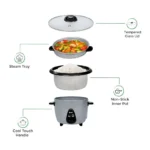 SPJ 1Litre Rice Cooker with Steamer RCU02-SL0102