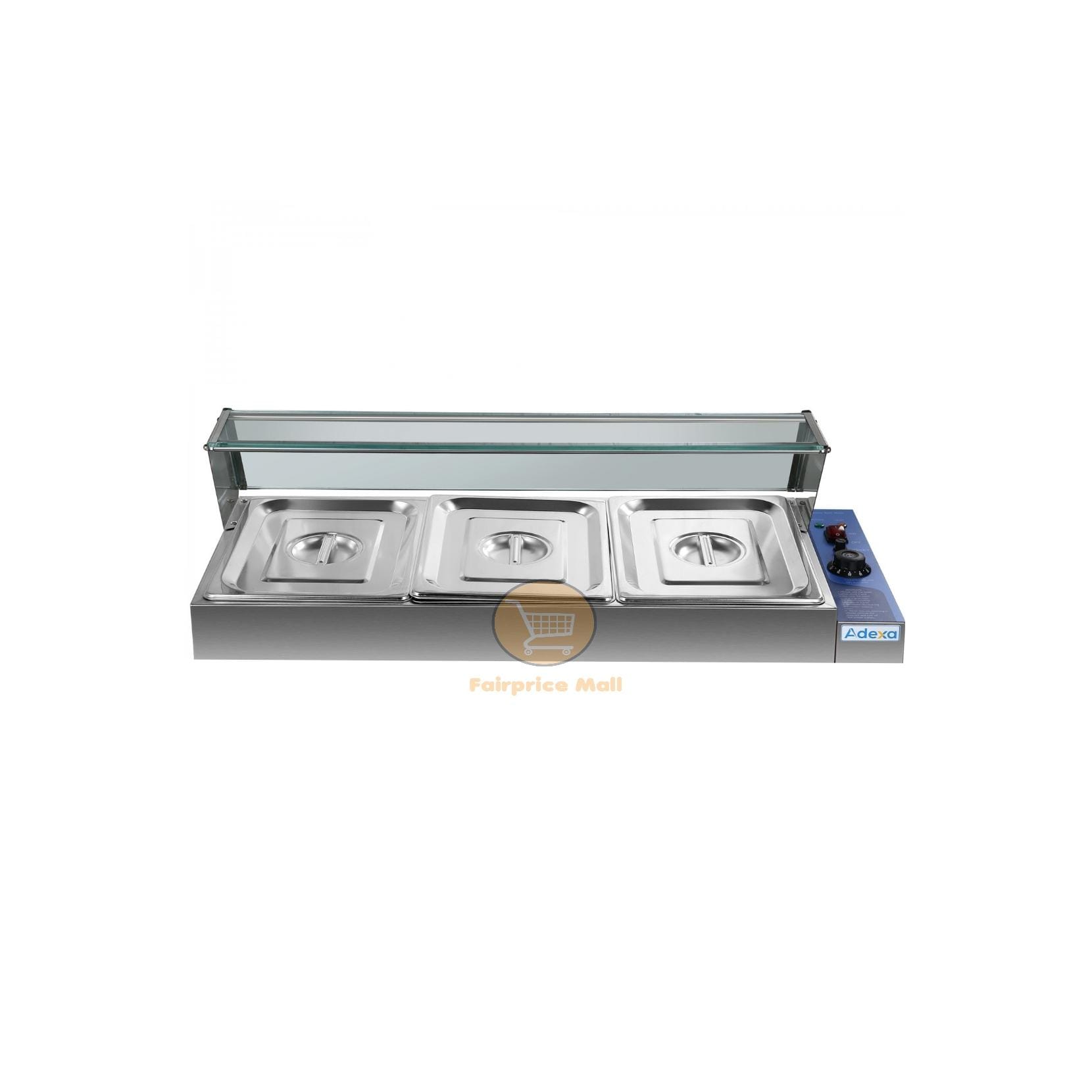 baine-marrie 3 Pan Electric Bain Marie Food Warmer 3 Parts – Stainless Steel