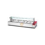 4 Pan Electric Bain Marie Food Warmer 4 Parts - Stainless steel