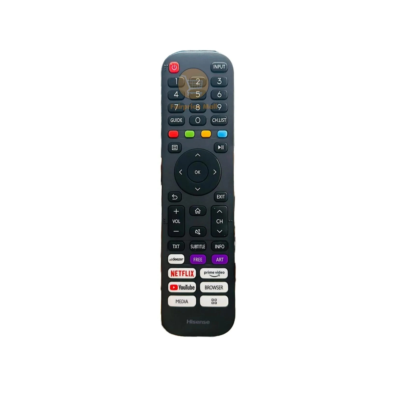 Original Hisense Smart Tv Remote  Control - Black