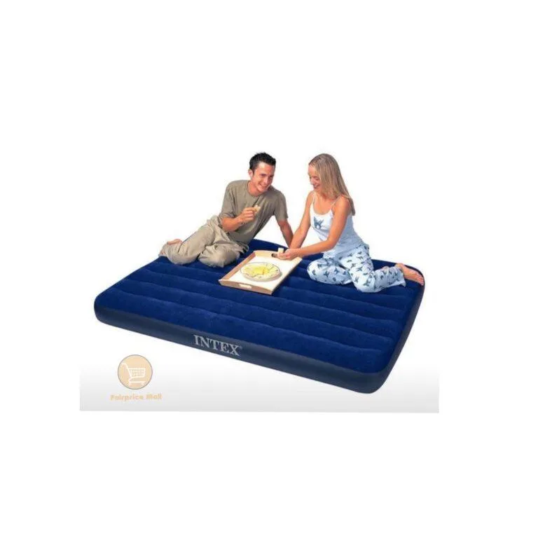 Intex 6x6 Inflatable Air Mattress Bed With Pump