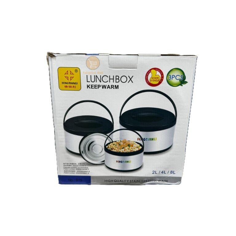 Imported 3 Piece Insulated Lunch Box | Food Flask